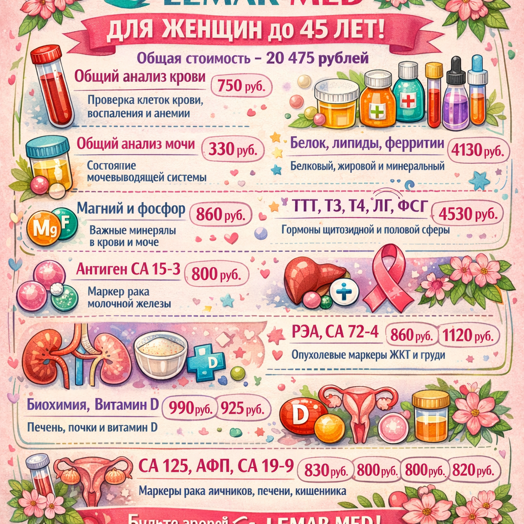 Для женщин до 45 лет